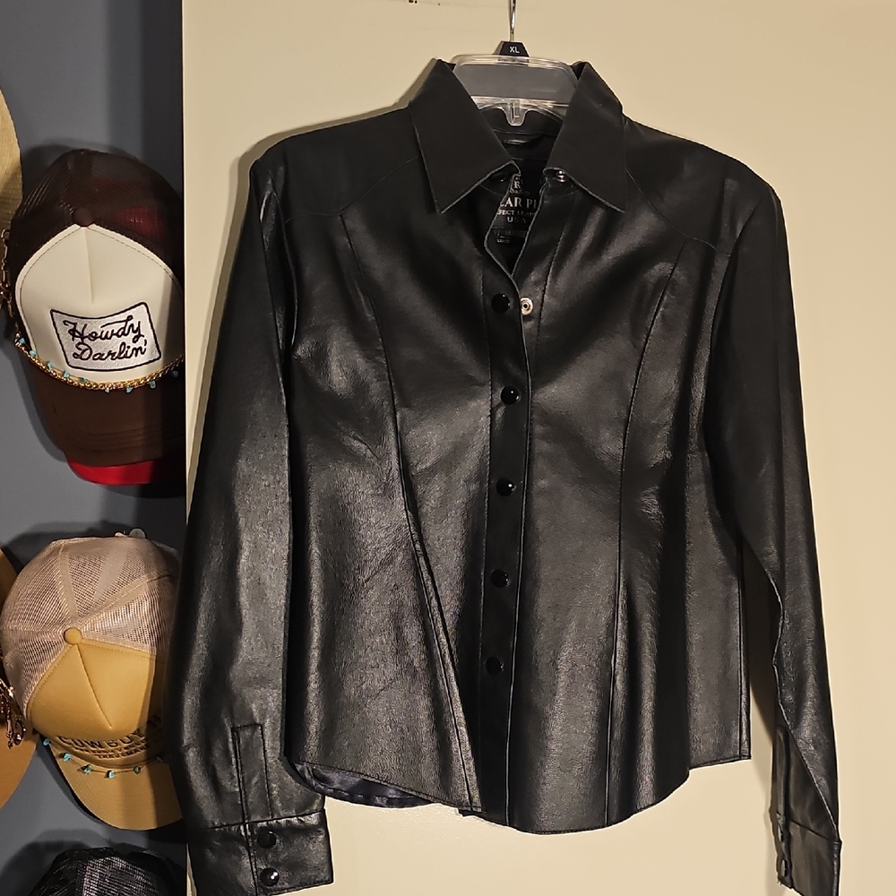 Nwot Oscar Piel Leather Jacket